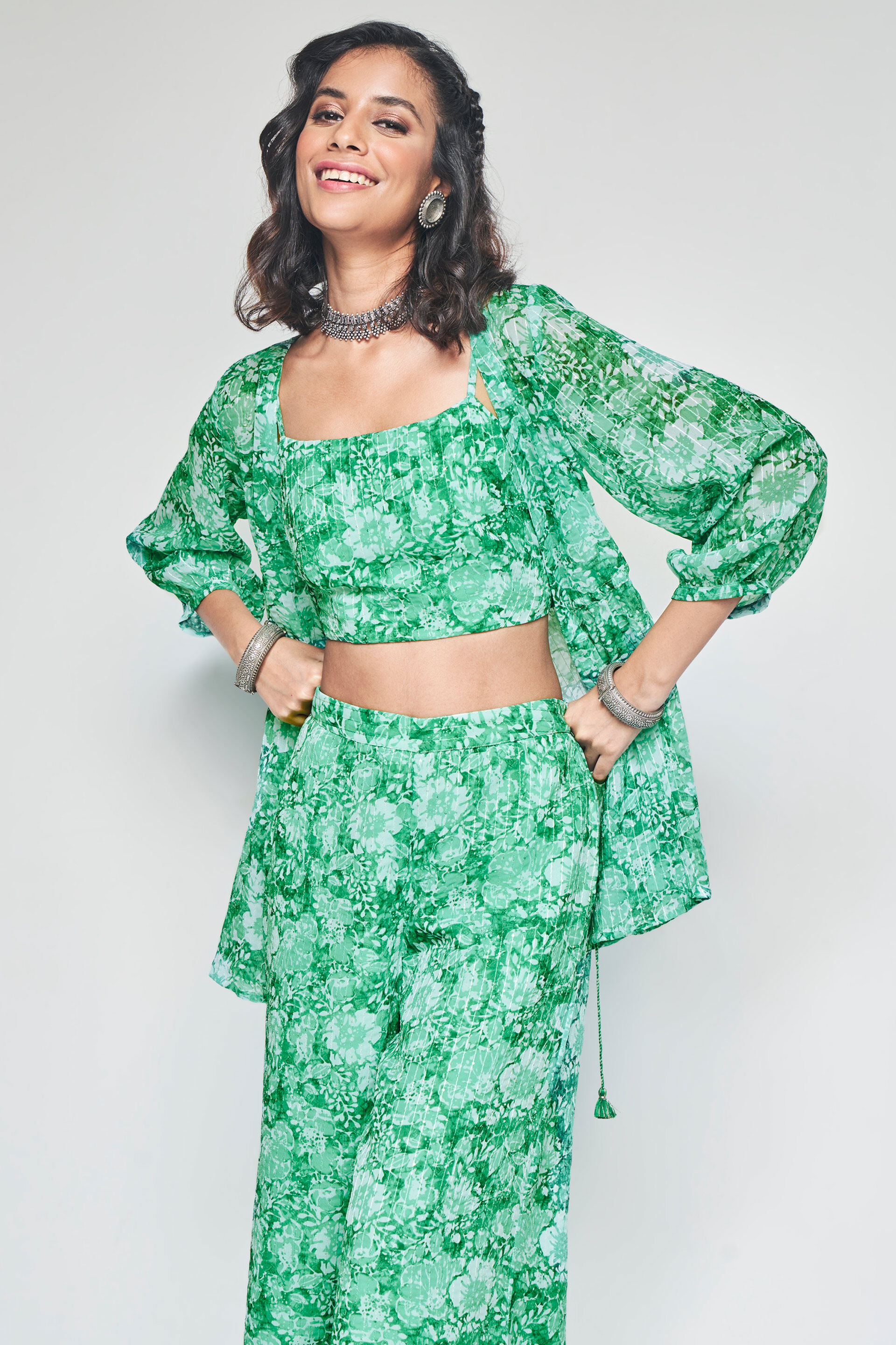 Seafoam Shrug Set, Green, image 4